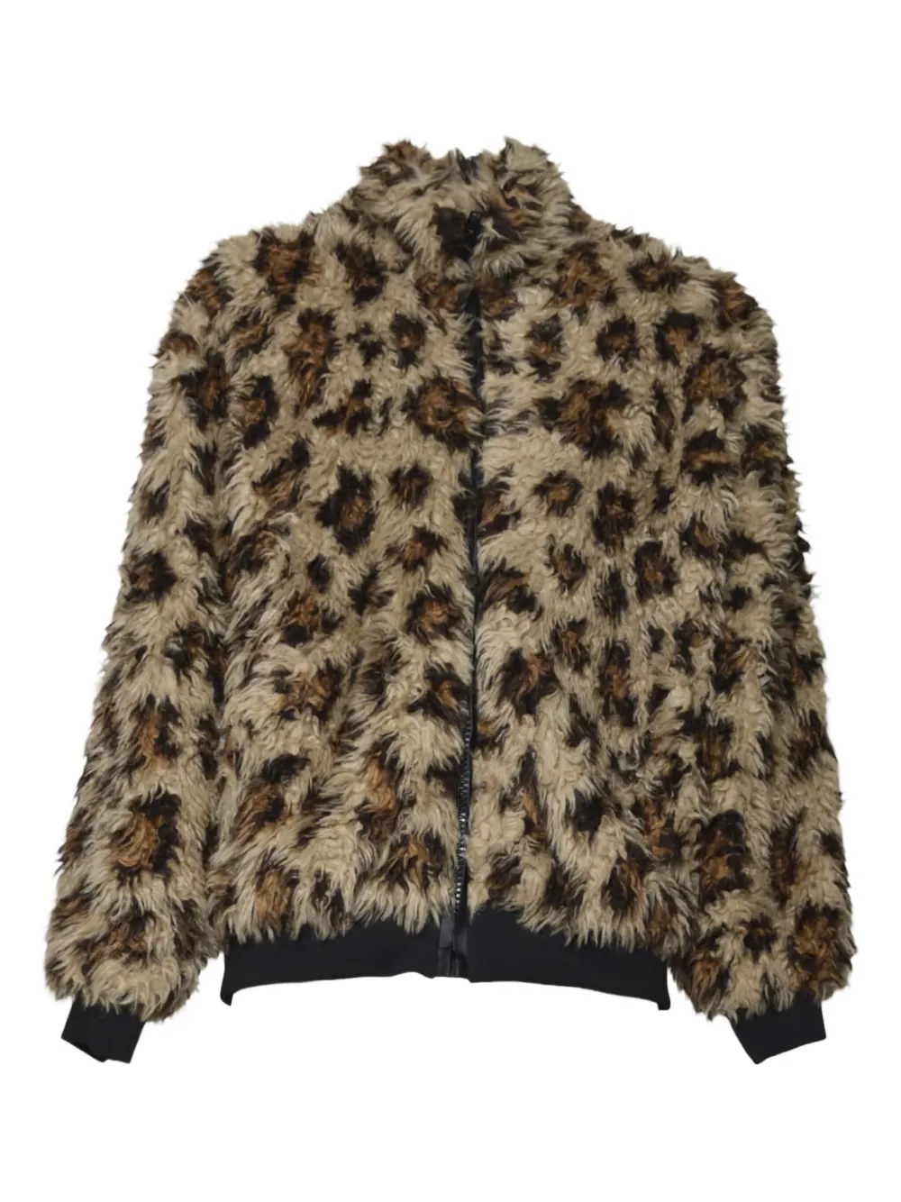 MSGM leopard-print zip jacket | Brown | Image 1