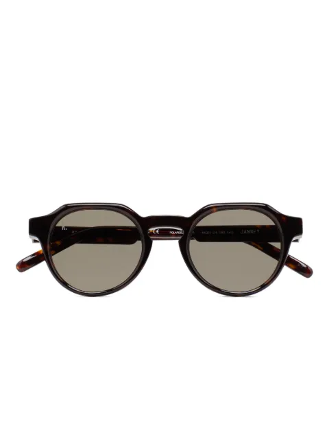 Kaleos Janney tortoiseshell round sunglasses