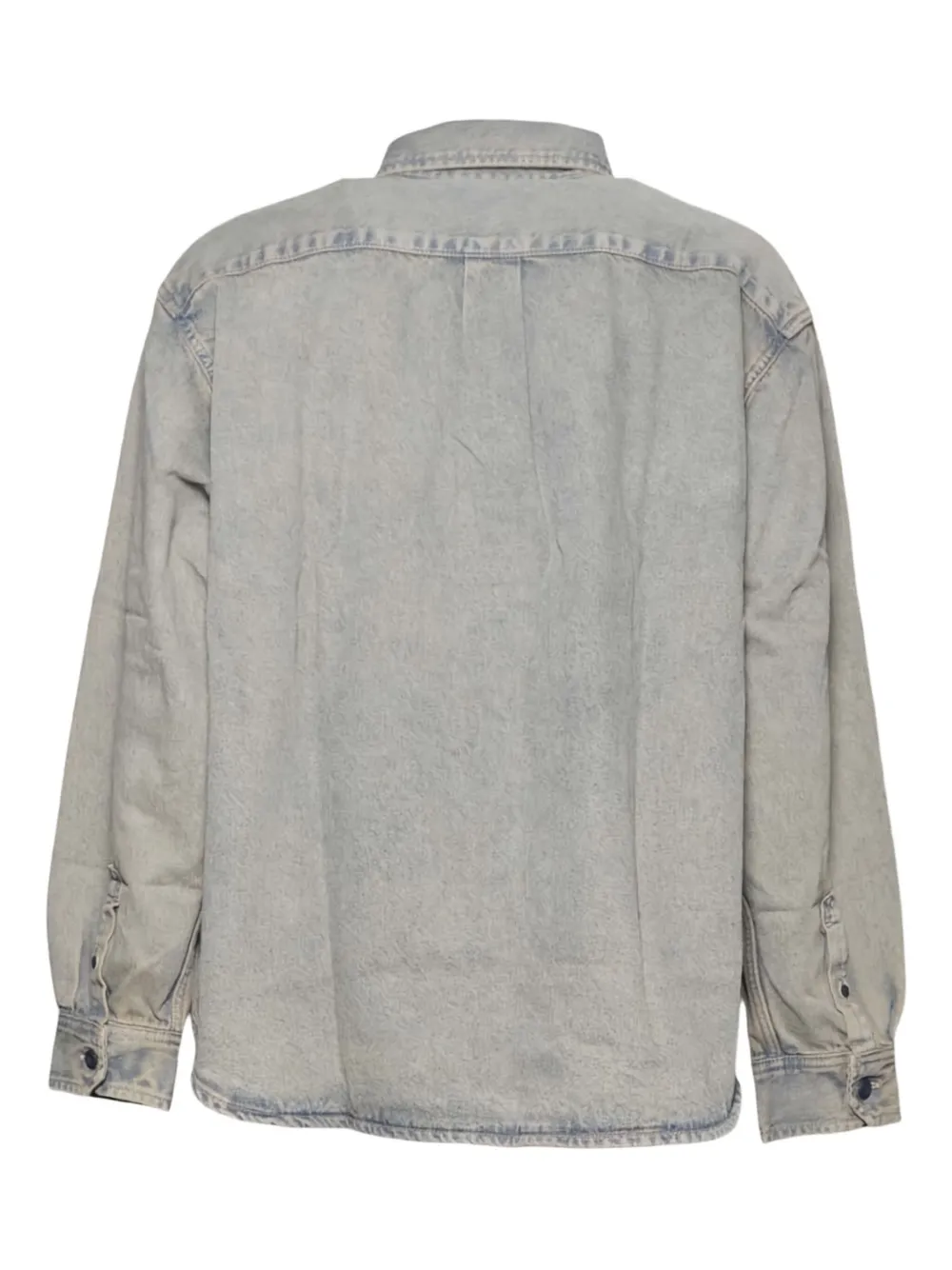 Carhartt WIP Denim overhemd met logopatch Blauw