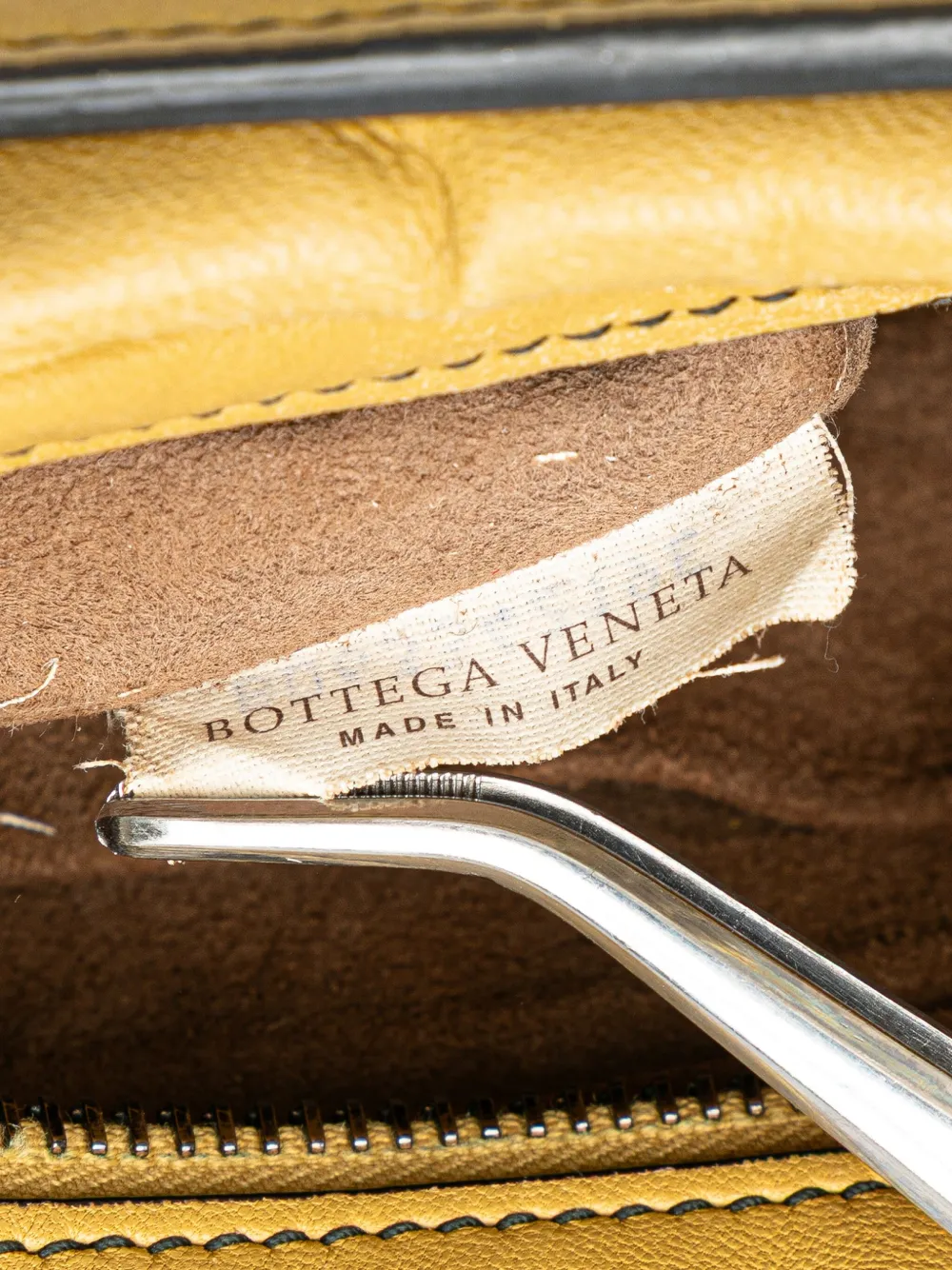 Pre-owned Bottega Veneta 2012-2024 Nappa Intrecciato Camera Bag Shoulder Bag In Yellow