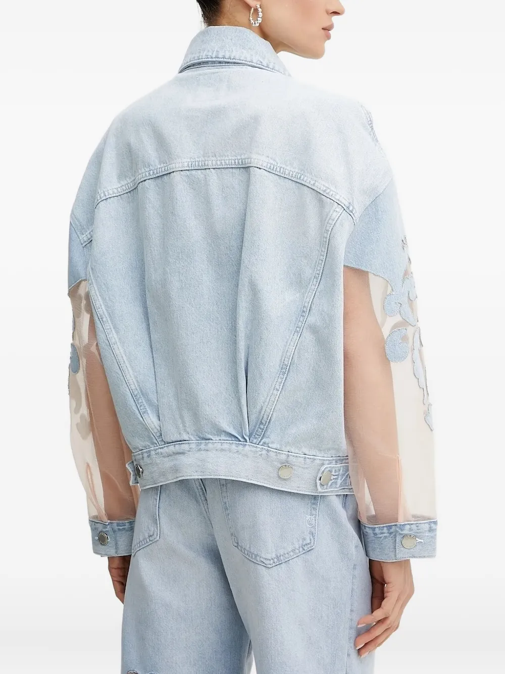 PINKO organza-insert denim jacket | Denim Jackets | Image 2