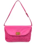 Miu Miu Pre-Owned 2010s ruched-leather shoulder bag - Pink