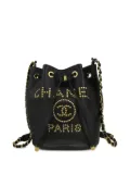 CHANEL Pre-Owned 2019 Deauville bucket bag - Black