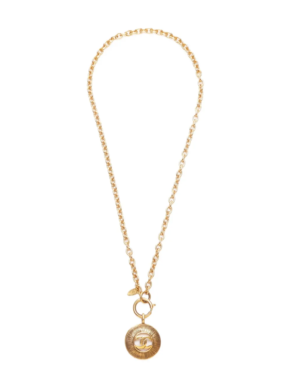 CHANEL Pre-Owned 1980-1990s CC Mark necklace - ゴールドトーン CHANEL Pre-Owned 1980-1990s CC Mark necklace - ゴールドトーン