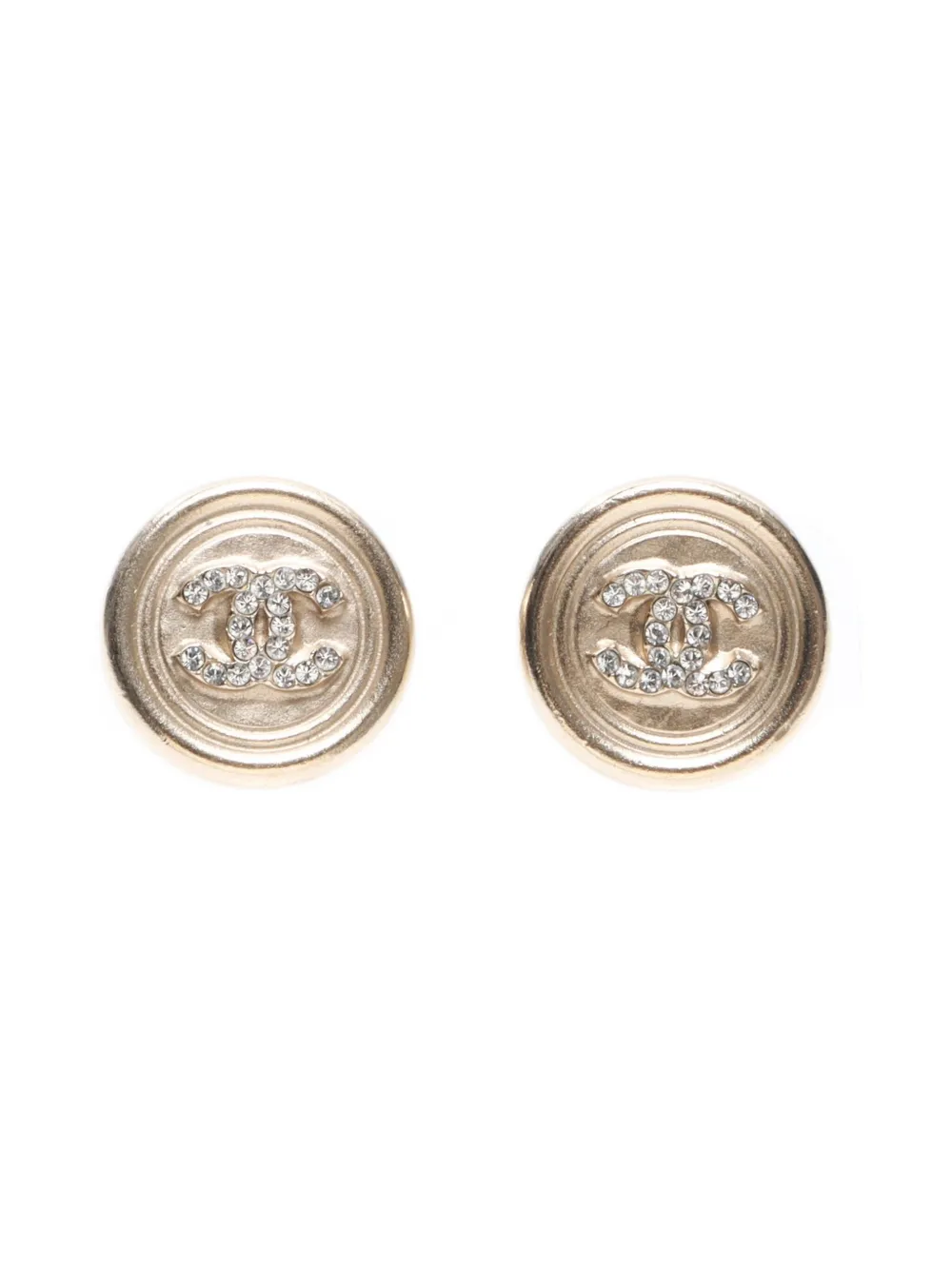 CHANEL Pre-Owned 2021 mini CC Mark earrings - ゴールドトーン CHANEL Pre-Owned 2021 mini CC Mark earrings - ゴールドトーン