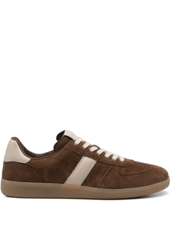 TOM FORD Suede Panelled Sneakers | Brown | FARFETCH