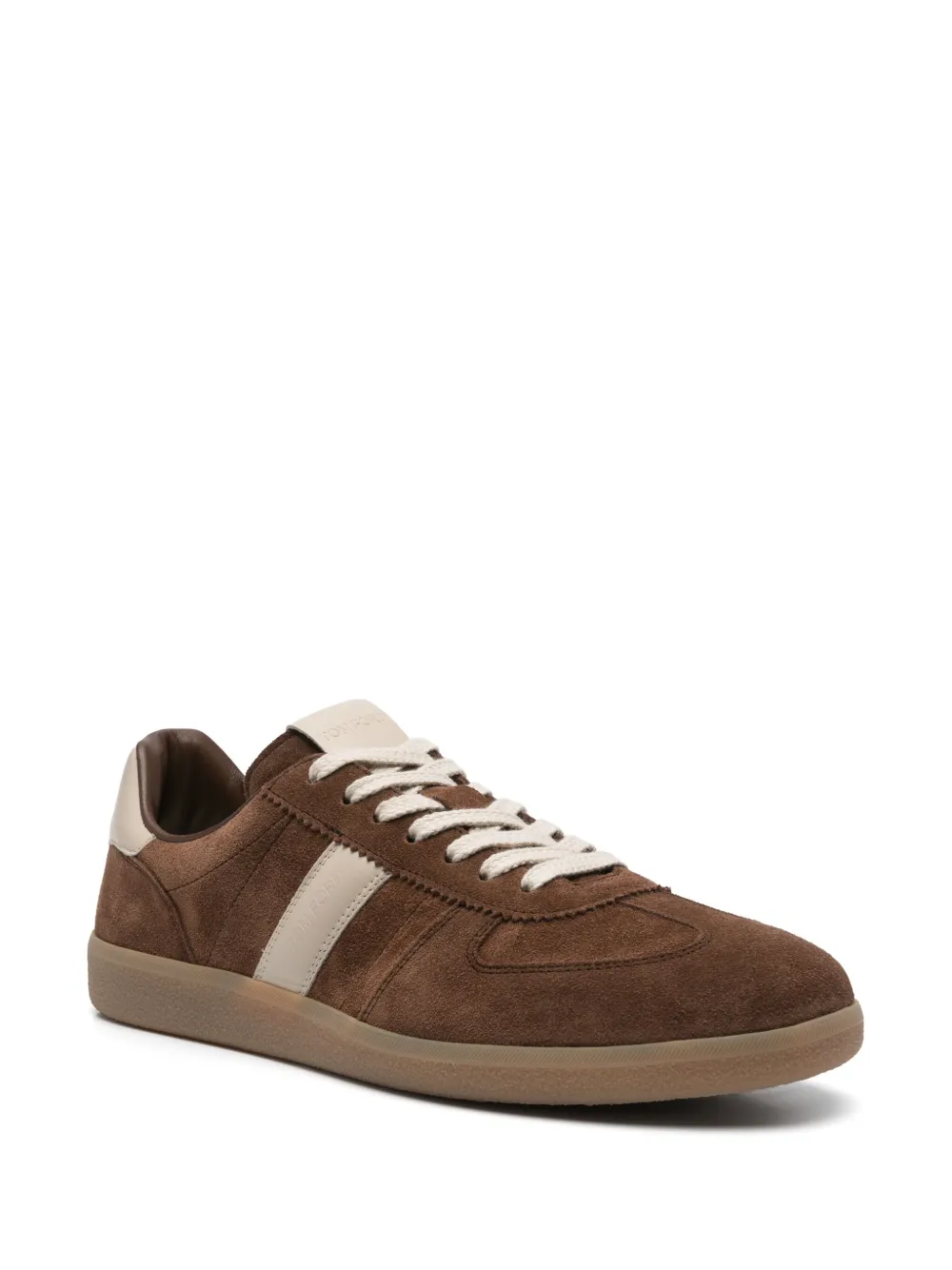 TOM FORD suede panelled sneakers Brown