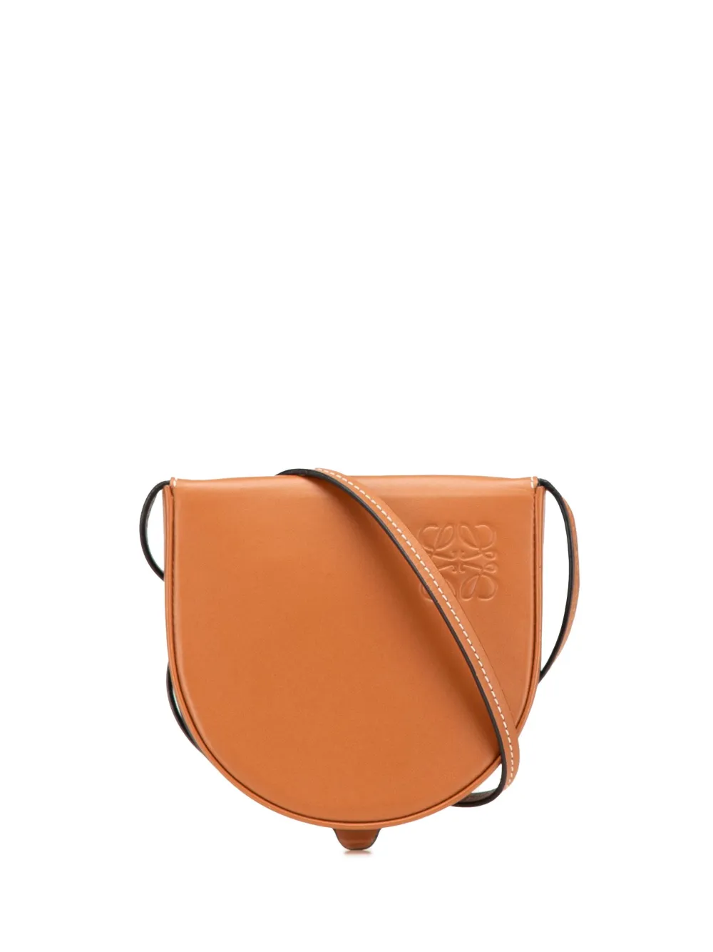 Loewe Pre-Owned 2018 Mini Soft Calfskin Heel Pouch crossbody bag | Brown | Image 1