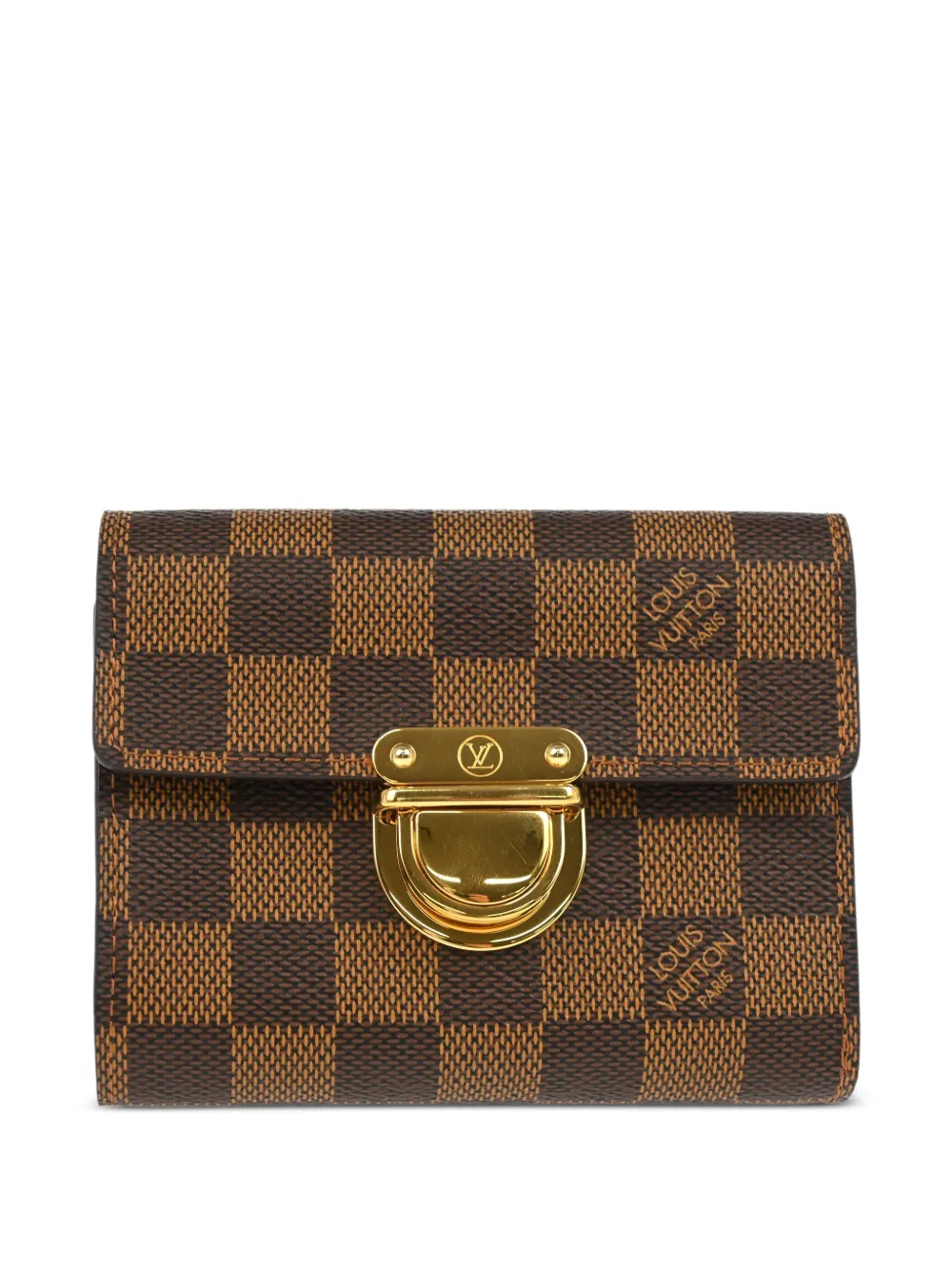 Louis Vuitton Pre-Owned 2005 Damier Check Gold clasp wallet | Brown | Image 1