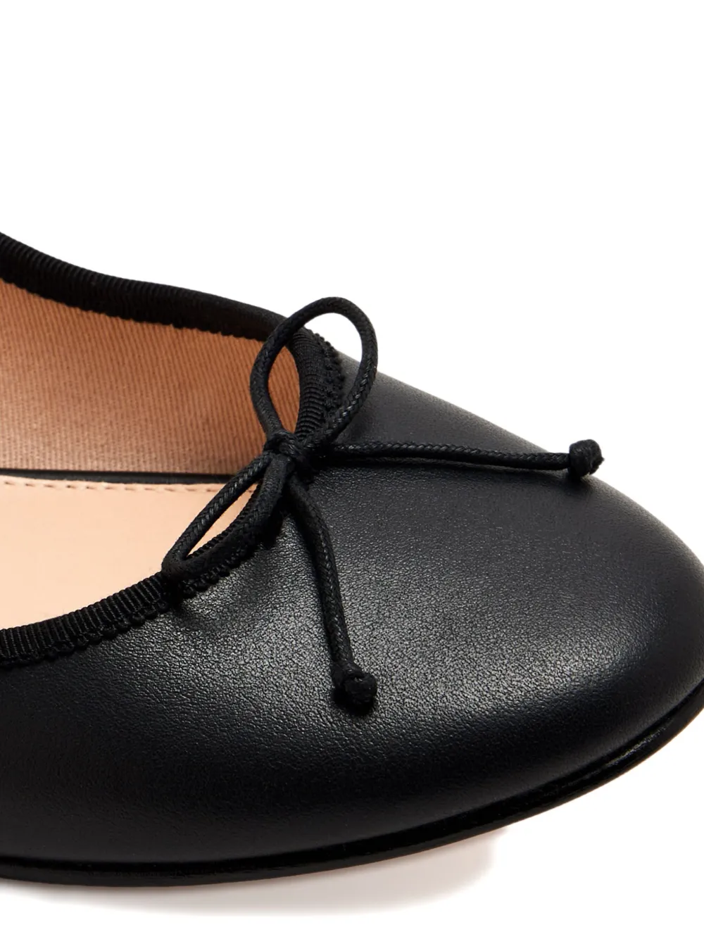 House Of Ballerinas Bow-detail Leather Ballet Flats In Multi