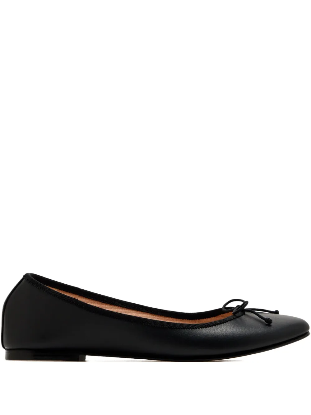 HOUSE OF BALLERINAS レザー リボン フラットシューズ - ブラック HOUSE OF BALLERINAS レザー リボン フラットシューズ - ブラック