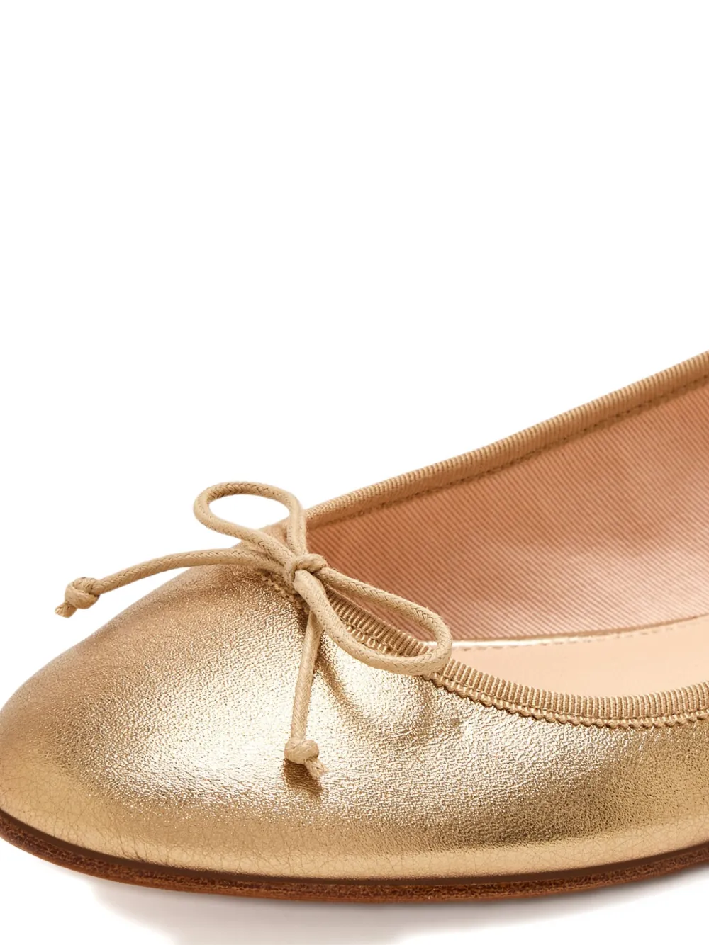 House Of Ballerinas Angelique Bow-detail Ballet Flats In Brown