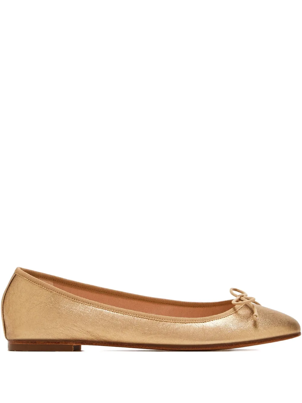 House Of Ballerinas Angelique Bow-detail Ballet Flats In Brown