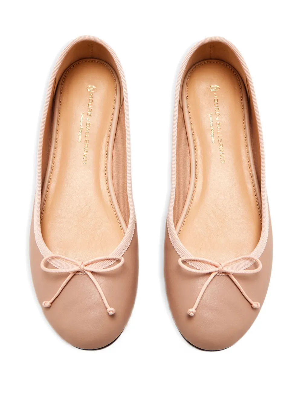 HOUSE OF BALLERINAS bow-detail ballet flats - Beige