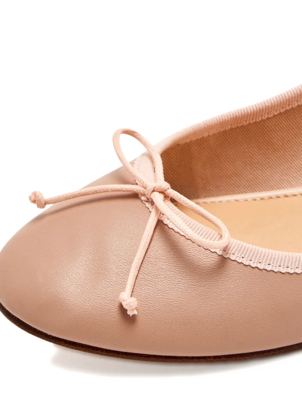 House Of Ballerinas Bow-detail Ballet Flats In Neutral