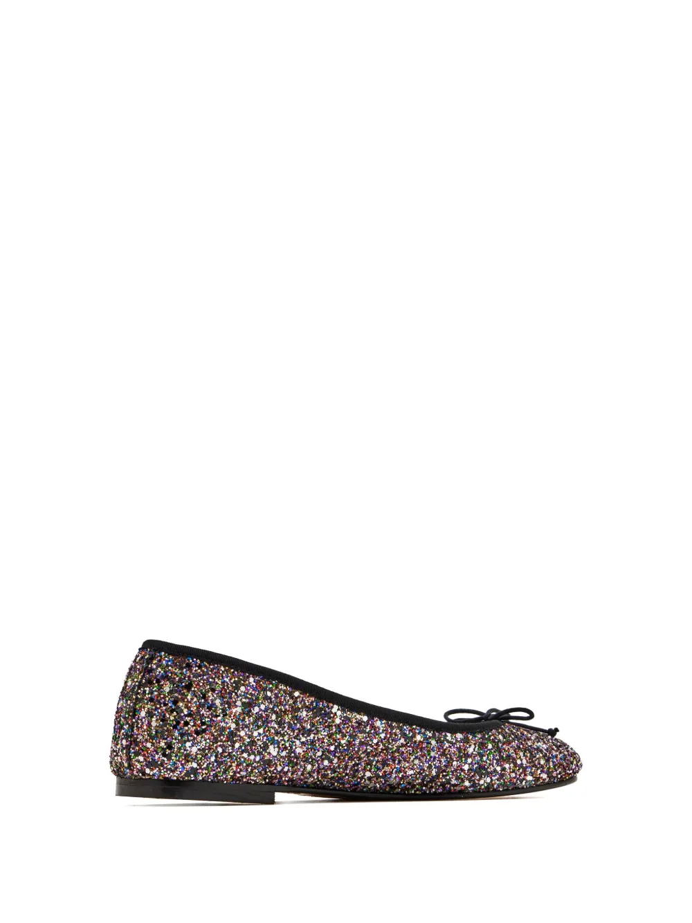 HOUSE OF BALLERINAS glitter bow-detail ballet flats - Zwart