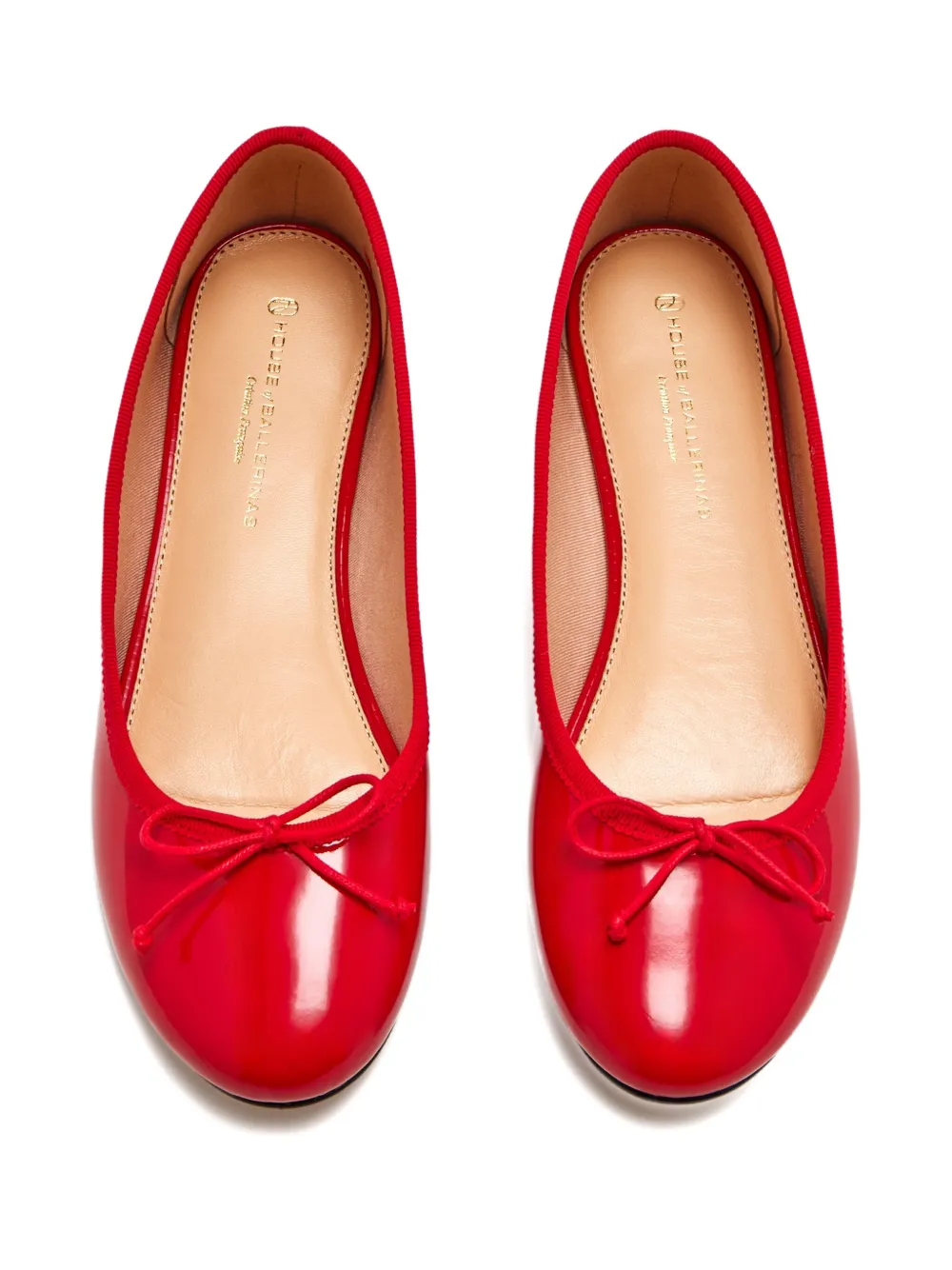House Of Ballerinas Charlotte Ballet Flats In Red