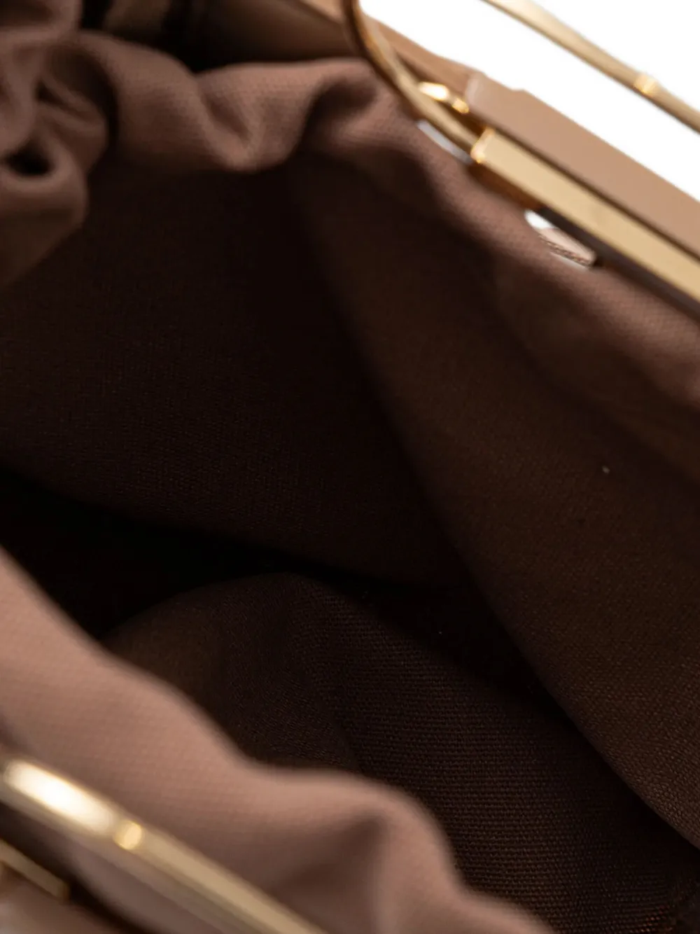 TWINSET Grote shopper van gevlochten leer Beige