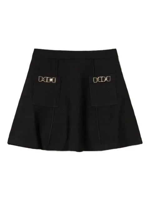 TWINSET Kids logo-plaque mini skirt 