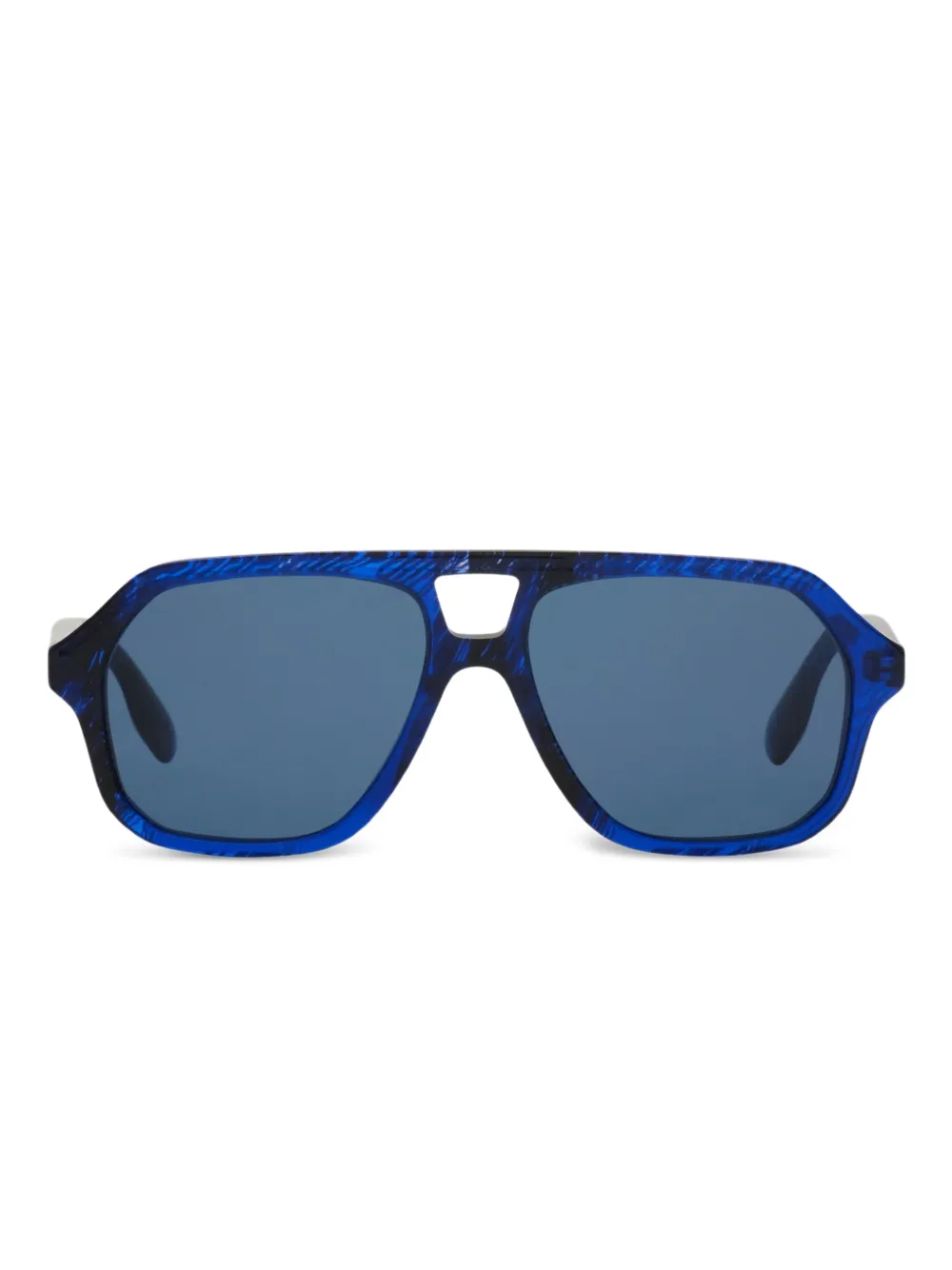 Burberry Kids Geruite zonnebril met piloten montuur Blauw