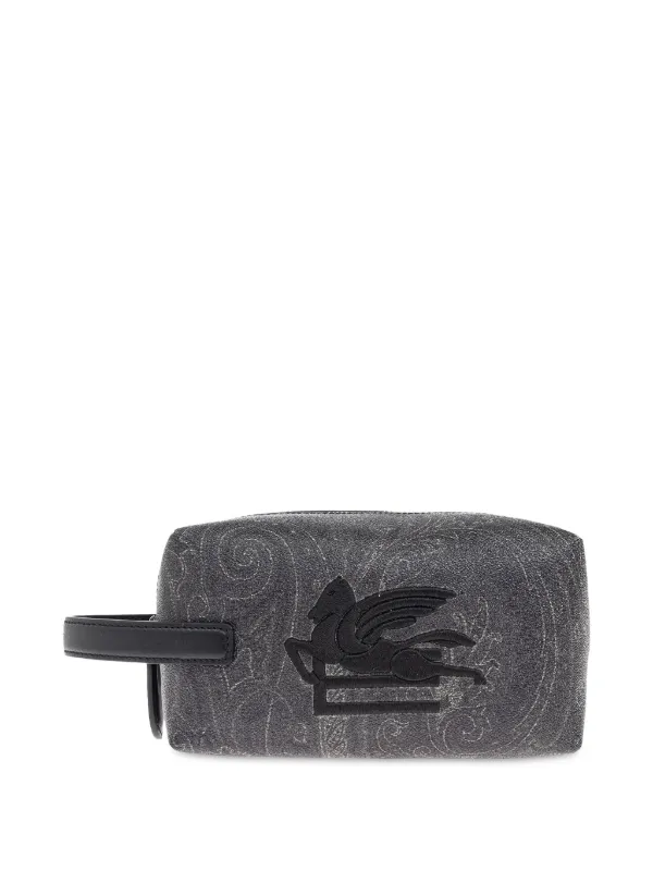 Etro Paisley-pattern Wash Bag in Grey