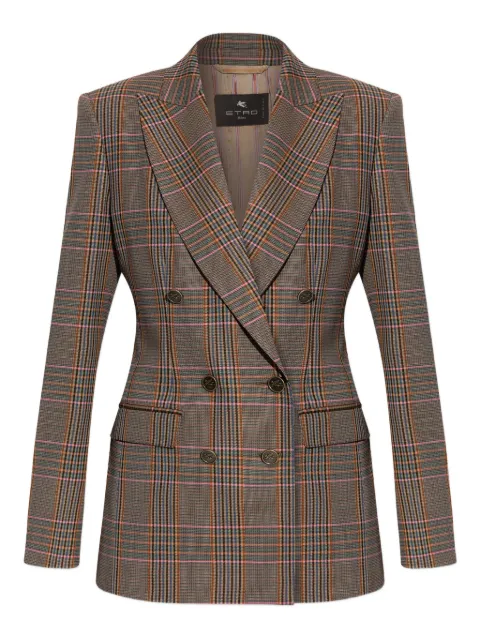 ETRO ternet dobbeltradet blazer