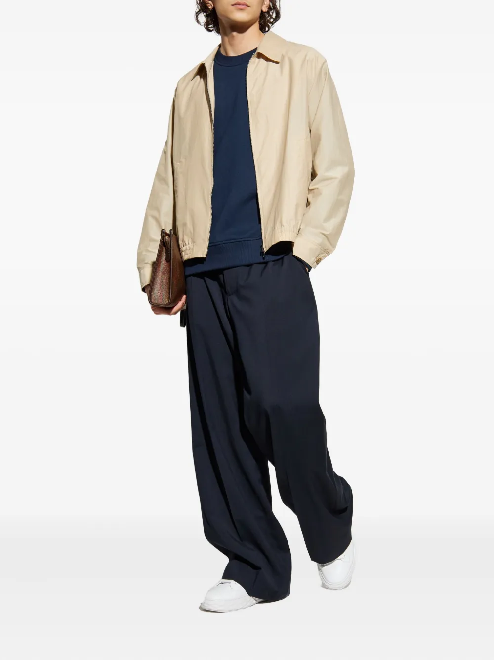 ETRO logo-embroidered sweatshirt - Blauw