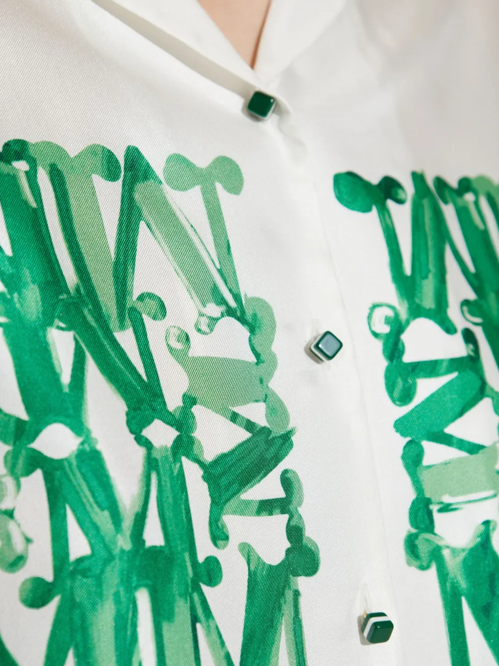 Max Mara Blouse met monogramprint Wit