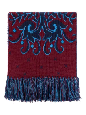 スカーフ ETRO SCARVES AND SILK CREAM/AUBERGINE Etro Scarf Shaal Nur - Women Collection Cashmere Silk Shawl