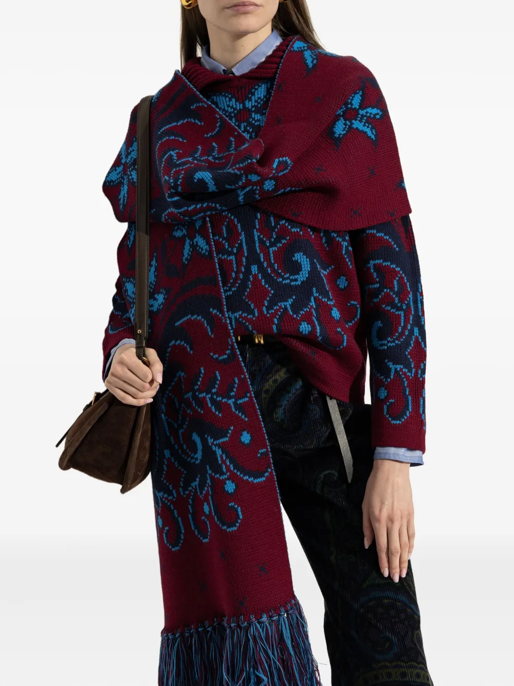 ETRO wool scarf - Rood