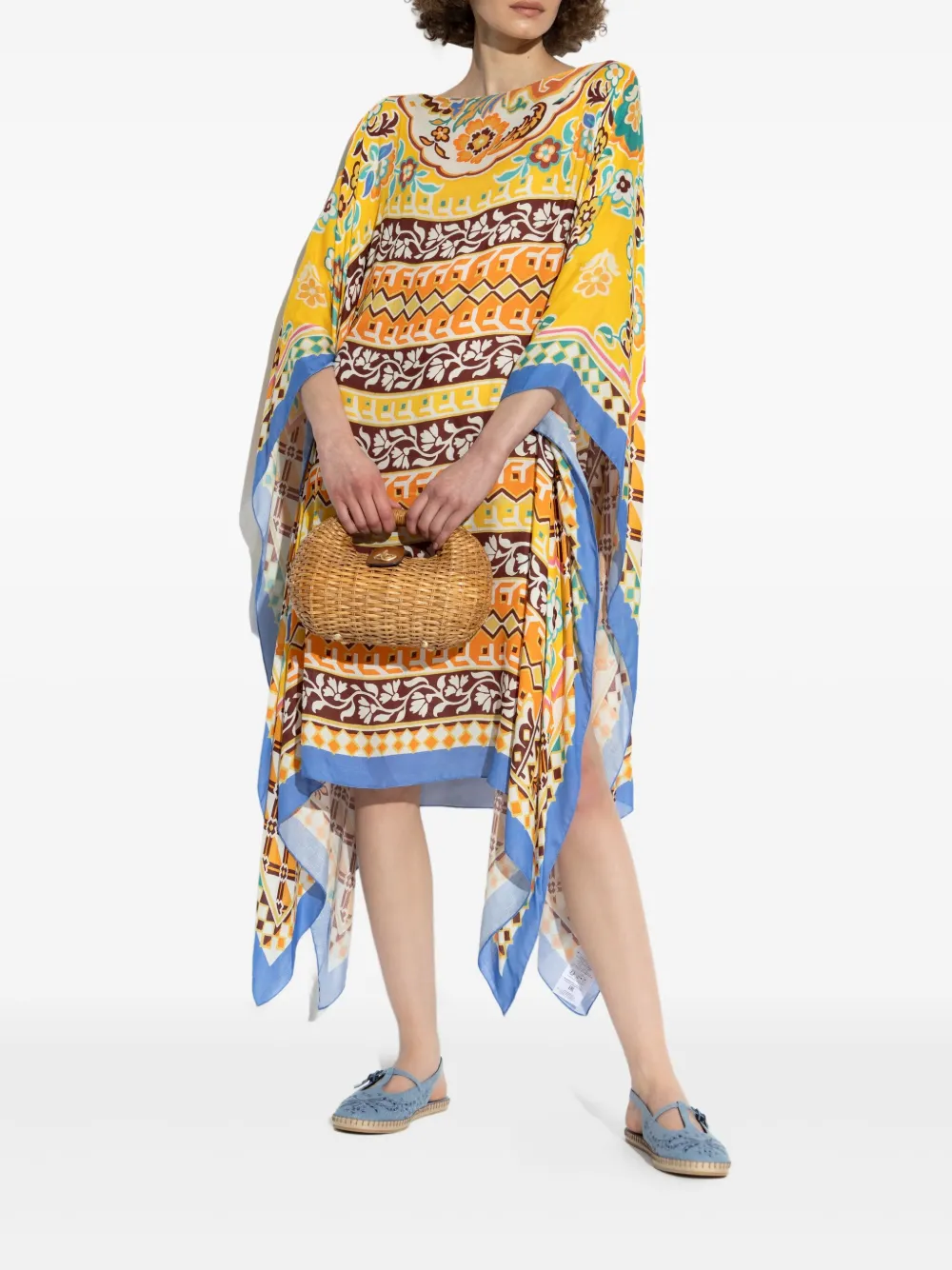 ETRO floral-print beach dress - Geel