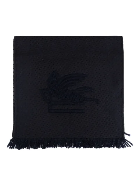 ETRO logo-embroidered scarf