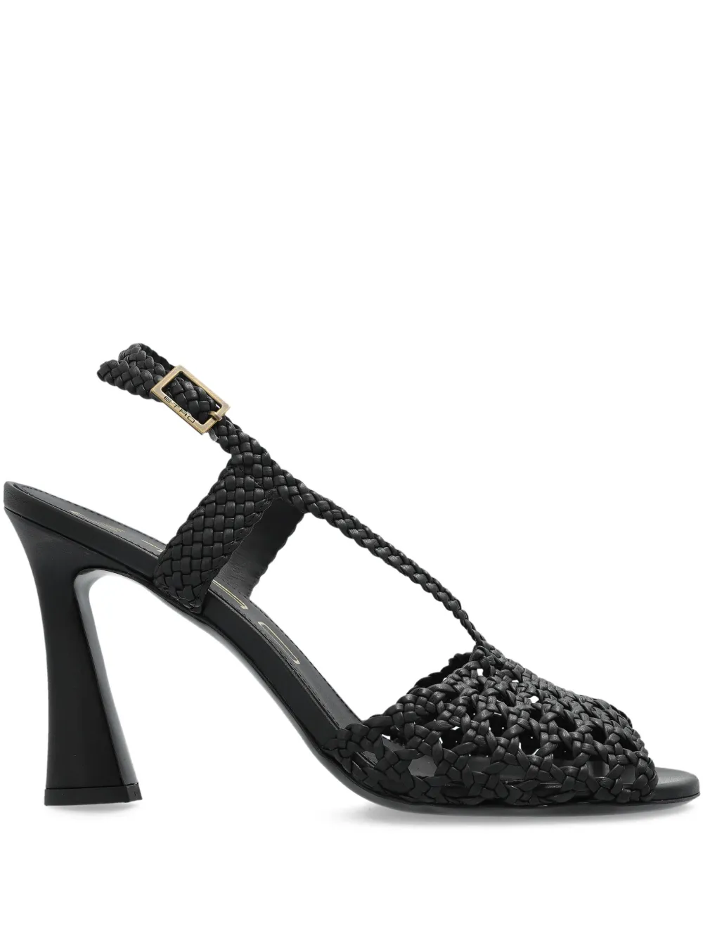 ETRO 100mm woven heeled sandals Black