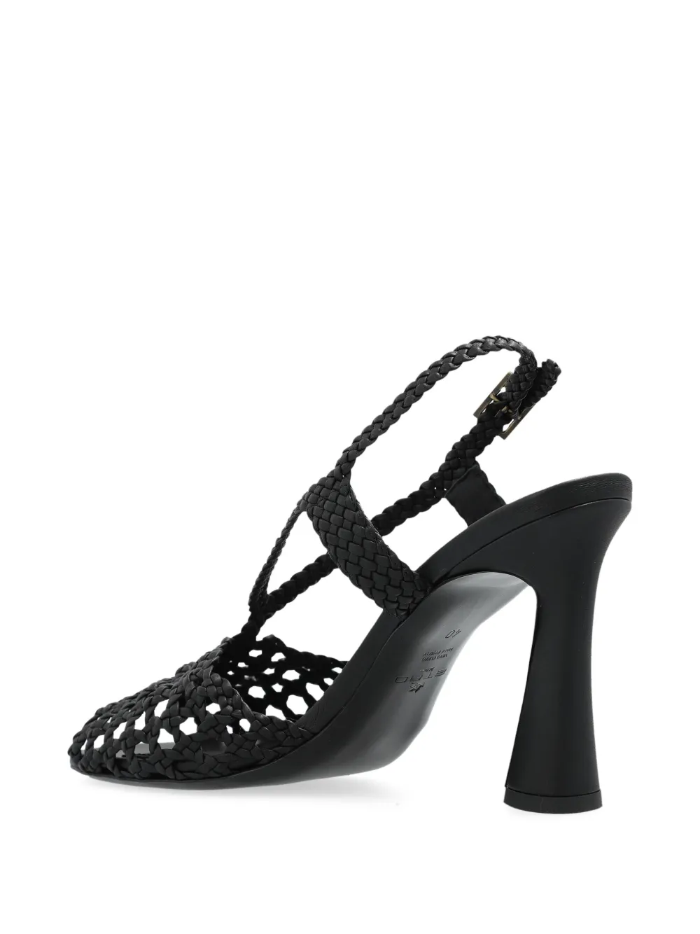 ETRO 100mm woven heeled sandals Black