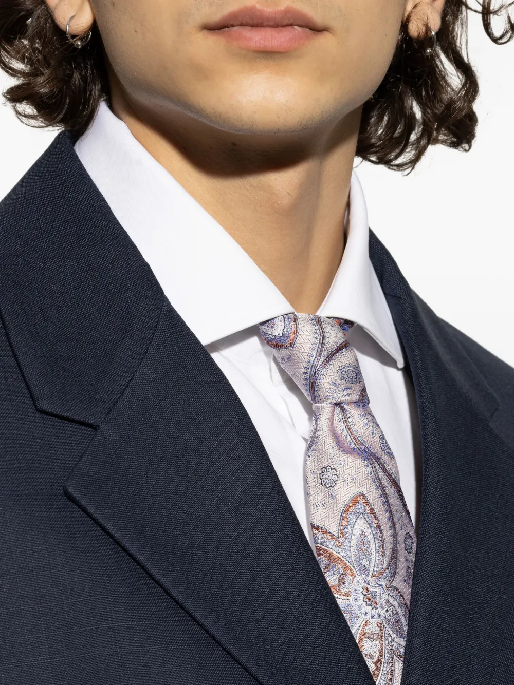 ETRO Stropdas met paisley-print Beige