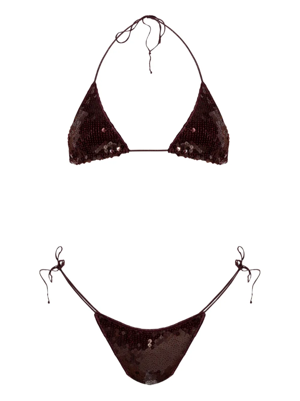 Oséree Paillettes bikini | Red | Image 1