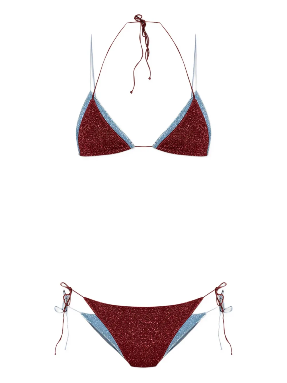 Oséree glitter-detailing bikini | Red | Image 1