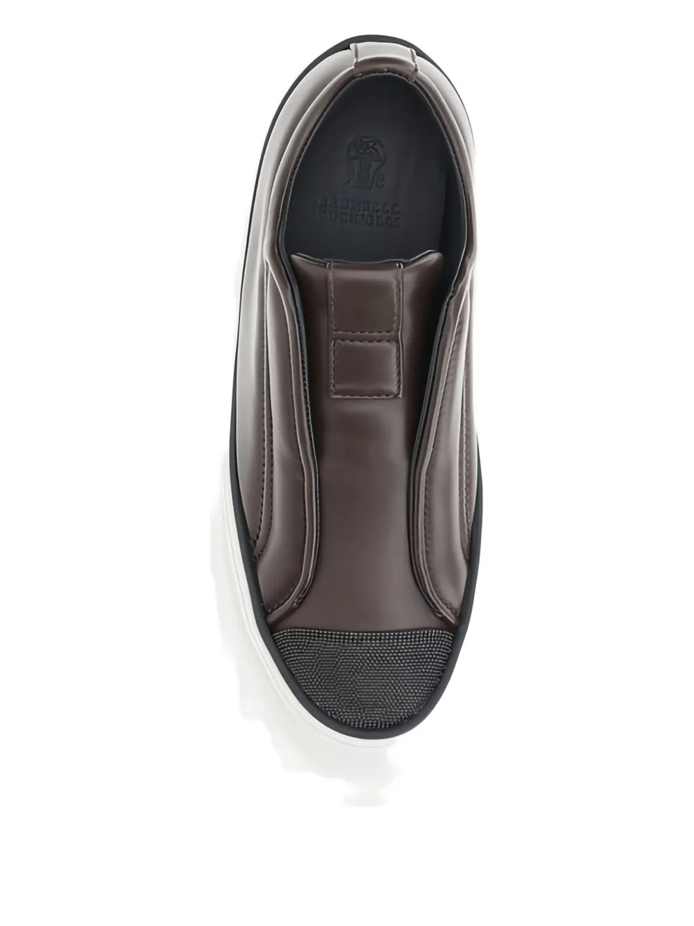 Brunello Cucinelli Monili-chain slip-on sneakers Brown