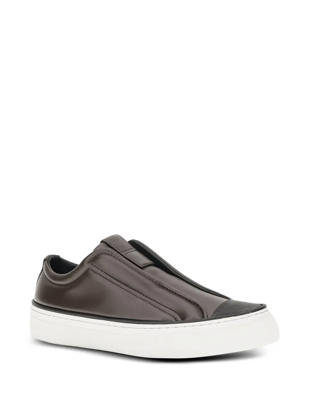Brunello Cucinelli Monili-chain slip-on sneakers Brown