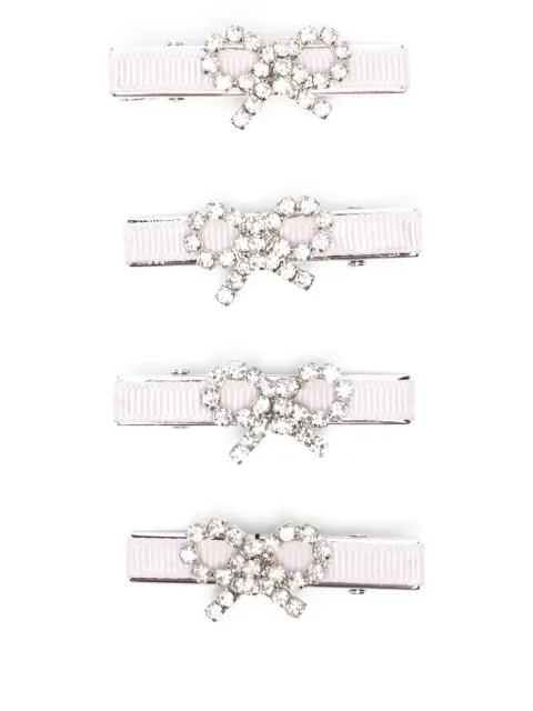 Self-Portrait Kids bow detail hair clips
