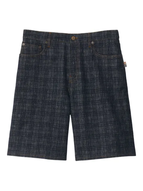 Burberry check denim shorts
