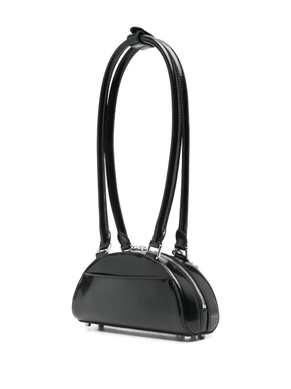 Self-Portrait Curved Charm Shoulder Bag | Black | FARFETCH