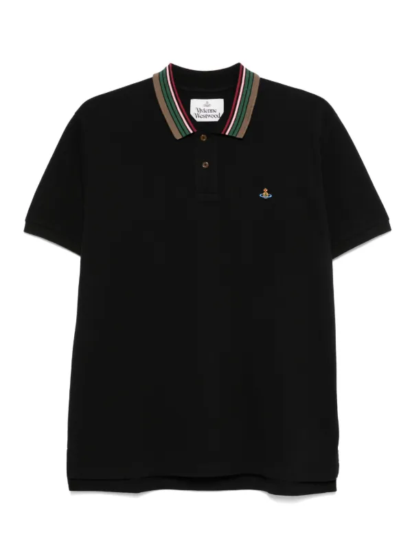 Vivienne Westwood Camisa Polo Com Logo Bordado | Preto | FARFETCH BR