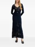 TWINSET belted maxi dress - Blue