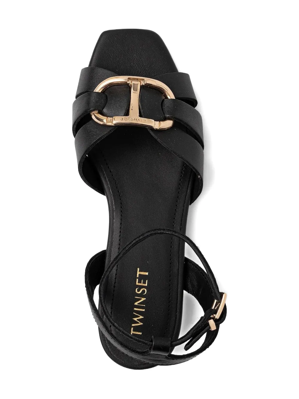 TWINSET Kids Platte sandalen met gespdetail Zwart