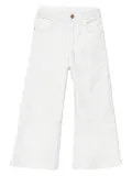 TWINSET Kids gold-button wide-leg jeans - White