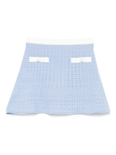 Self-Portrait Kids pointelle-knit skirt