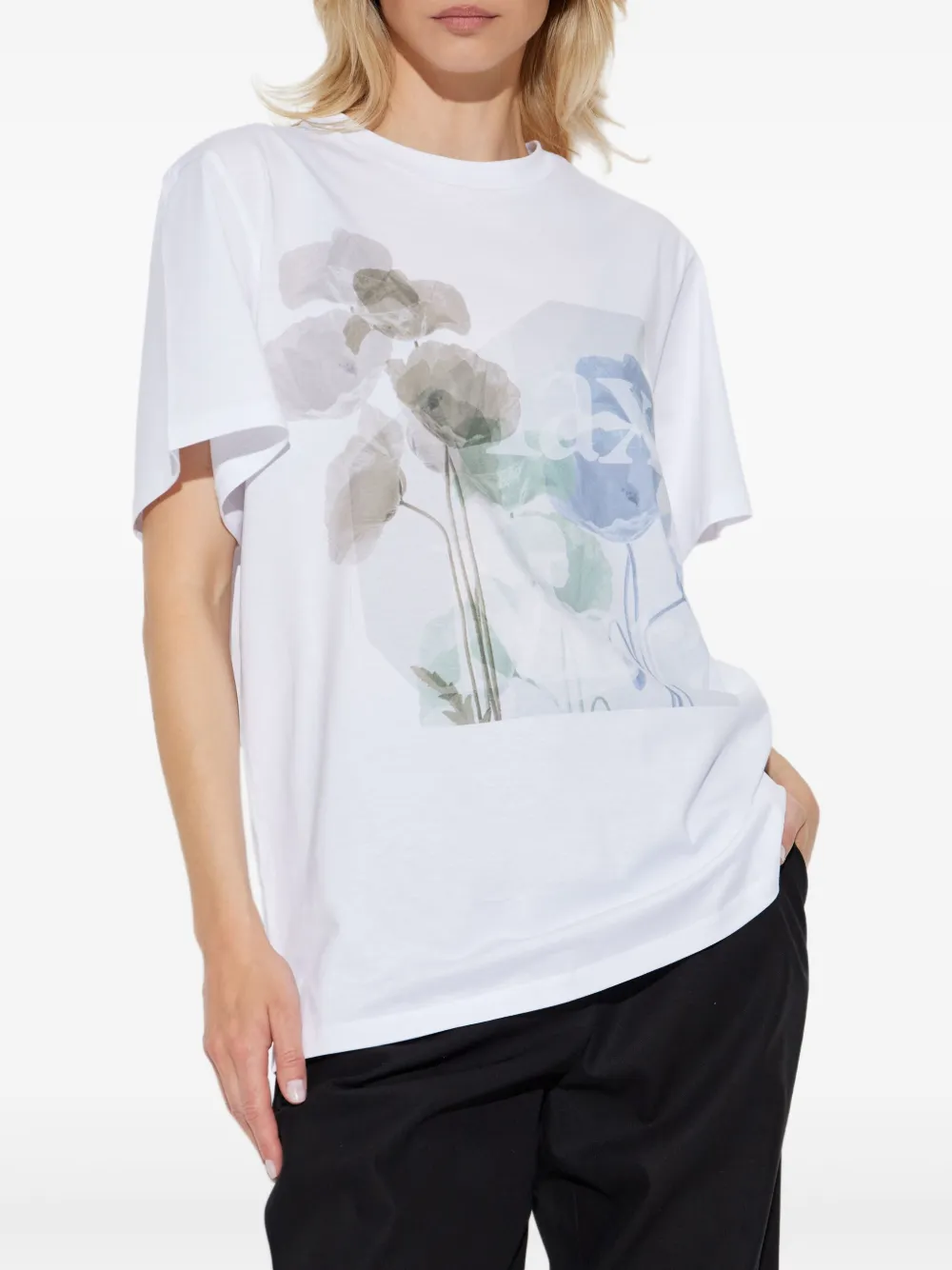 Max Mara Sequoia Printed T-shirt In White