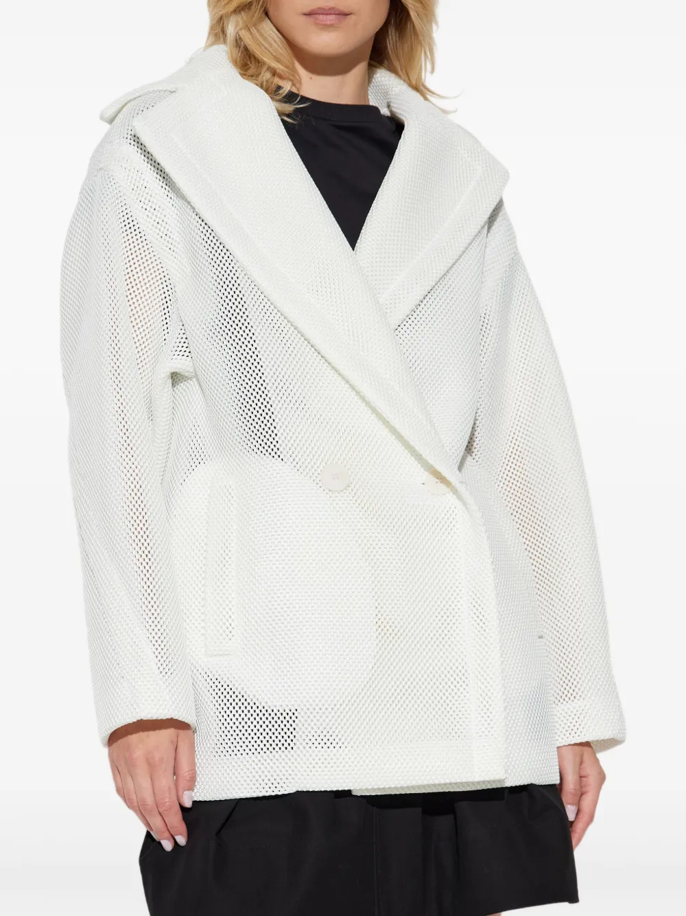 Max Mara Blazer met dubbele rij knopen Wit