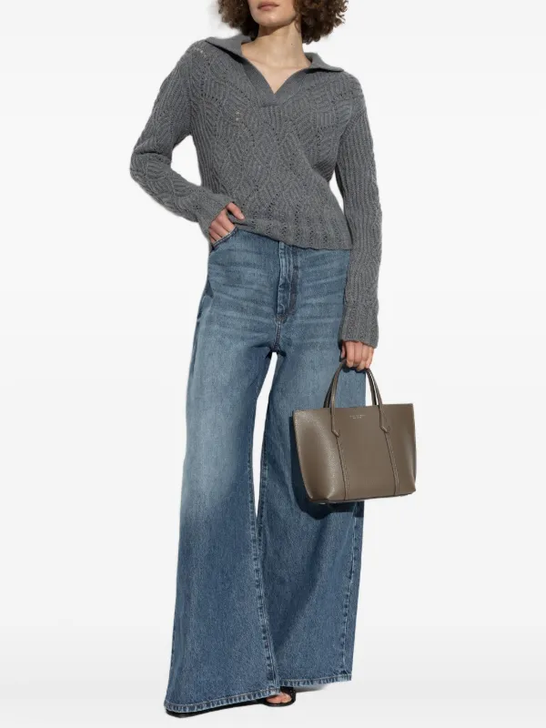 Etro Cable-knit Cashmere Sweater in Grey